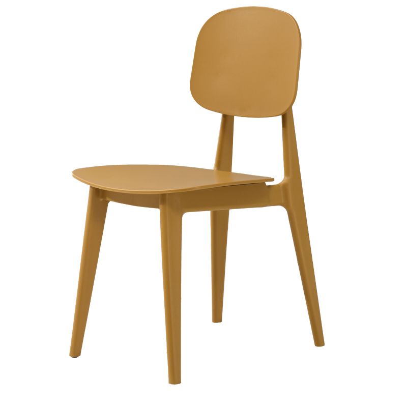 Chaise de salle à manger en plastique de finition mate, chaise de salle à manger à dossier ouvert empilable