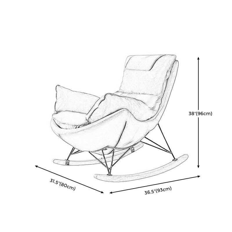 Casual Rocking Accent Chair, Leisure Sofa for Balcony and Living Room