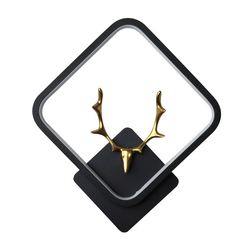 Line Shape Sconce Light Fixture Led Antler Wall Light Fixture for Bedroom