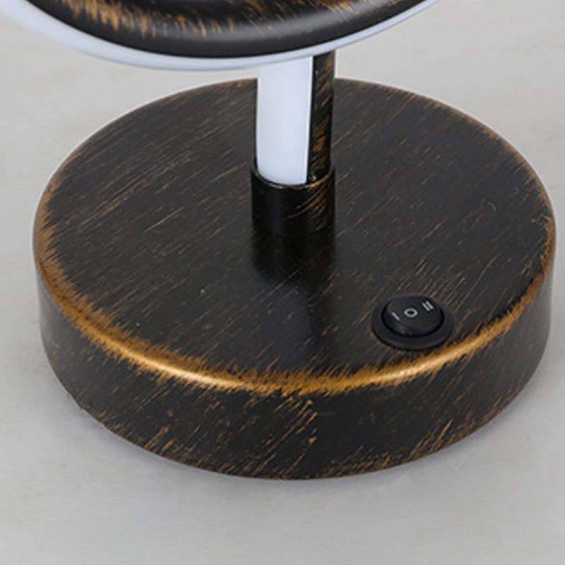 1 lampada da comodino lineare leggero lampade in metallo metallico contemporaneo in nero