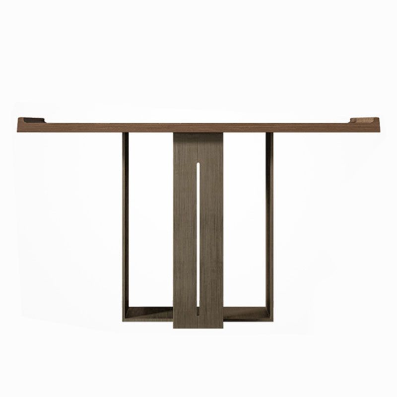 Rectangle Modern Console Table Brown/Black Wood Console Sofa Table