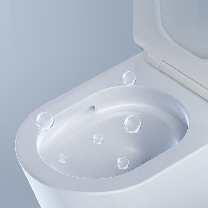 Traditional Floor Mount White Toilet Slow Close Seat Included Toilet Bowl for Bathroom