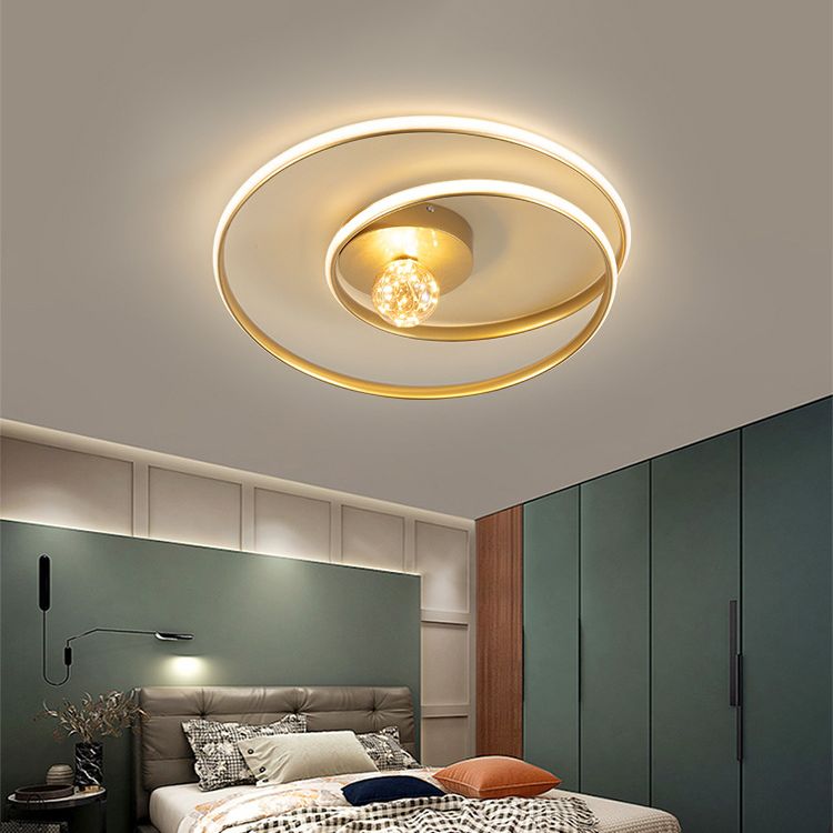 Modern Creative LED Ceiling Light Aluminium Linear Ceiling Fixture with Silica Gel Shade