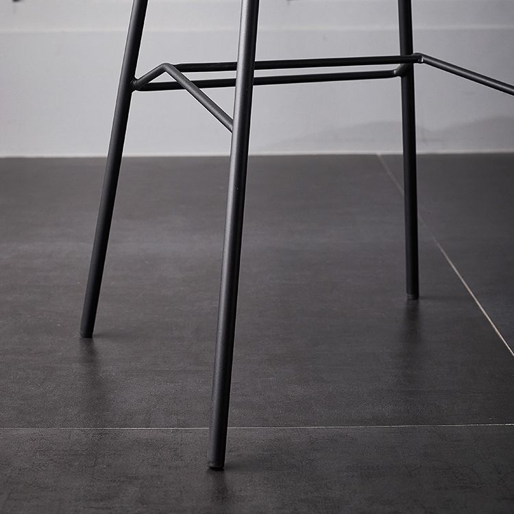 Living Room Matte Finish Leather Stool Scandinavian Footrest Barstool