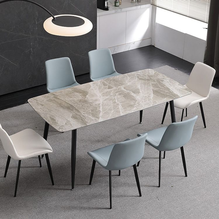 Chaises de salle à manger sans bras scandinaves en métal, chaise Parsons pour salle à manger, chaise d'appoint pour la maison