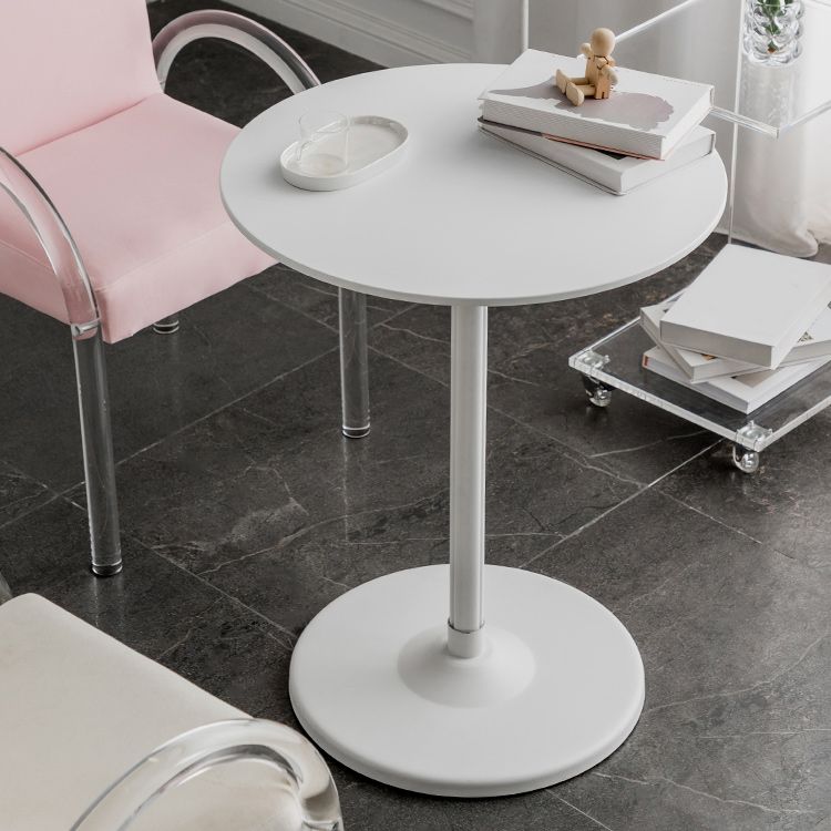 Contemporary Pedestal End Table Round Side End Table for Living Room