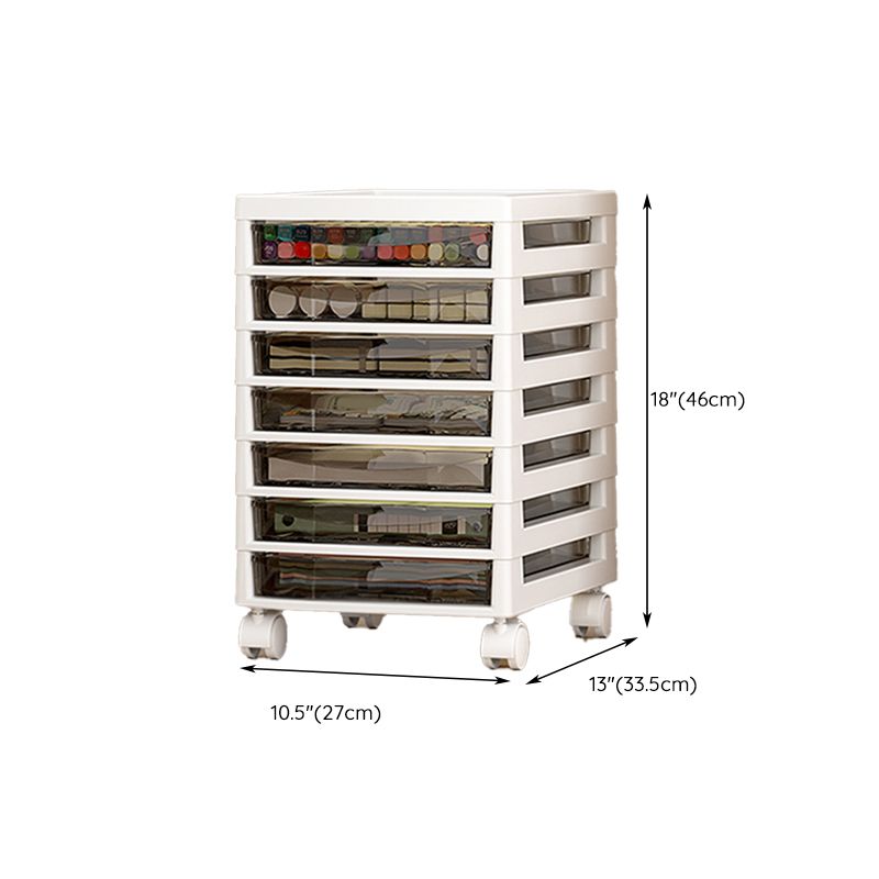 Contemporary Storage File Cabinet Transparent Vertical Filing Cabinet for Office