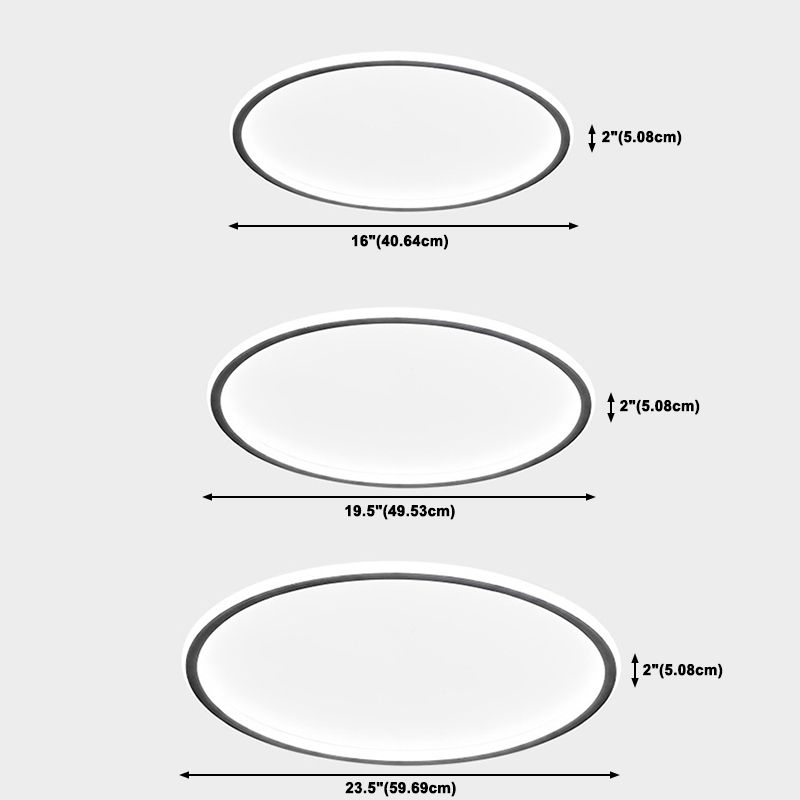 1-Light Round Shade Flush Mount Modern Simple Style Flush Mount LED Lights