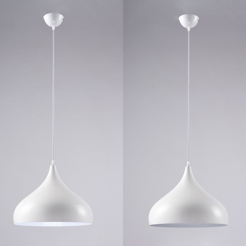 Contemporary Single Head Colorful Macron Metal Pendant Light for Study Room