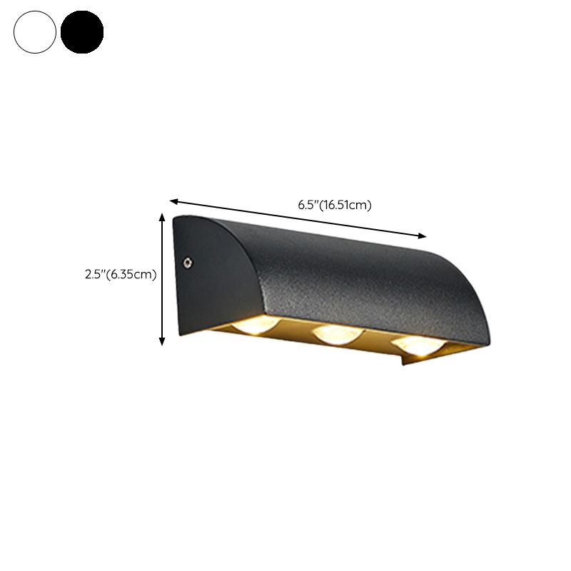 3 Lights Wall Lamp Modern LED Wall Mount Lamp with Aluminum Shade for Garden