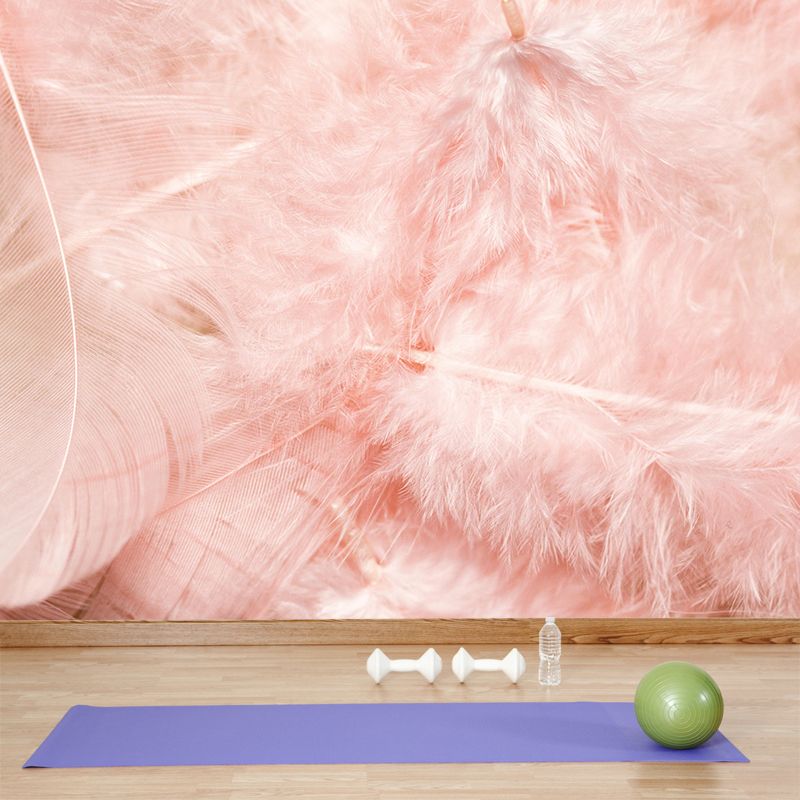 Light Color Feather Wall Mural Decal Moisture Resistant Modern Wall Covering