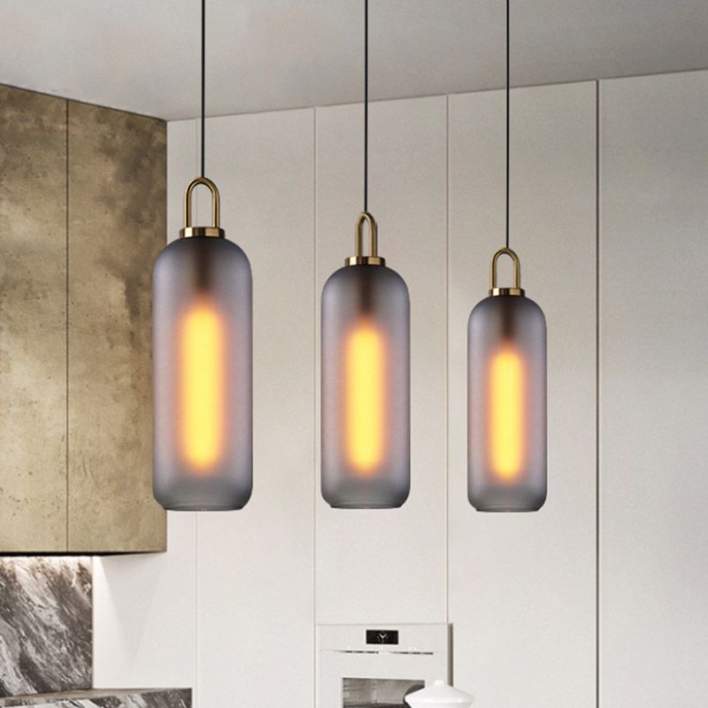 Industrial Style Pendant Lighting Glass 1 Light Pendant Light for Living Room