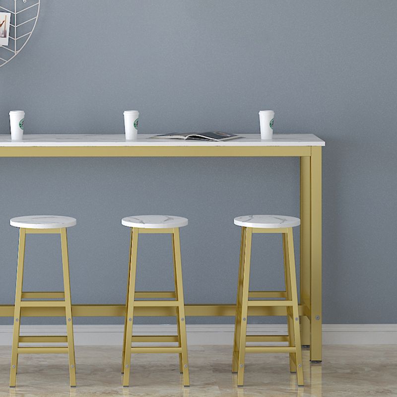 1/4/5 Pcs Manufactured Wood Bar Set with Metal Stools for Small Places