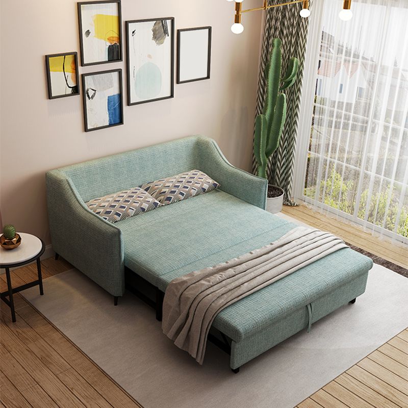 37" Wide Scandinavian Futon Sofa Bed Pillow Back Sleeper Sofa