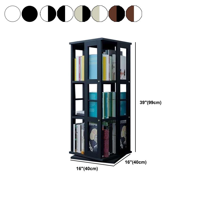 3/4/6-Shelf Contemporary Bookcase Metal Book Shelf Wooden Shelves for Living Room