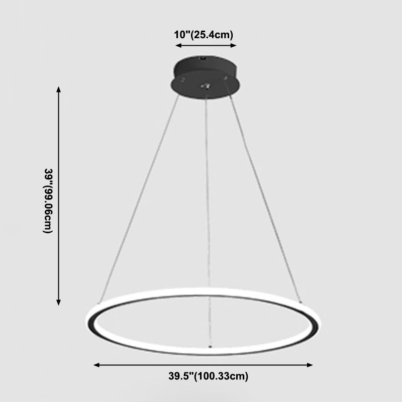 Circle Chandelier Pendant Light Modern Chandeliers For Dining Room Acrylic