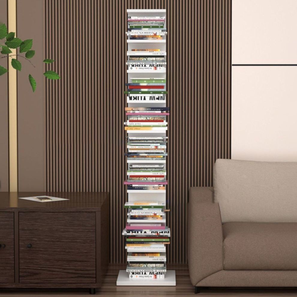 13.78"W Bookcase Contemporary Style Invisible Bookshelf for Home Office
