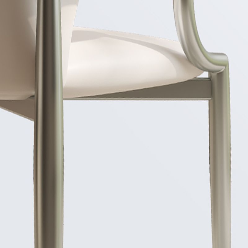 Modern Style Dining Chair Arm Dining Chairs with Metal Legs for Kitchen