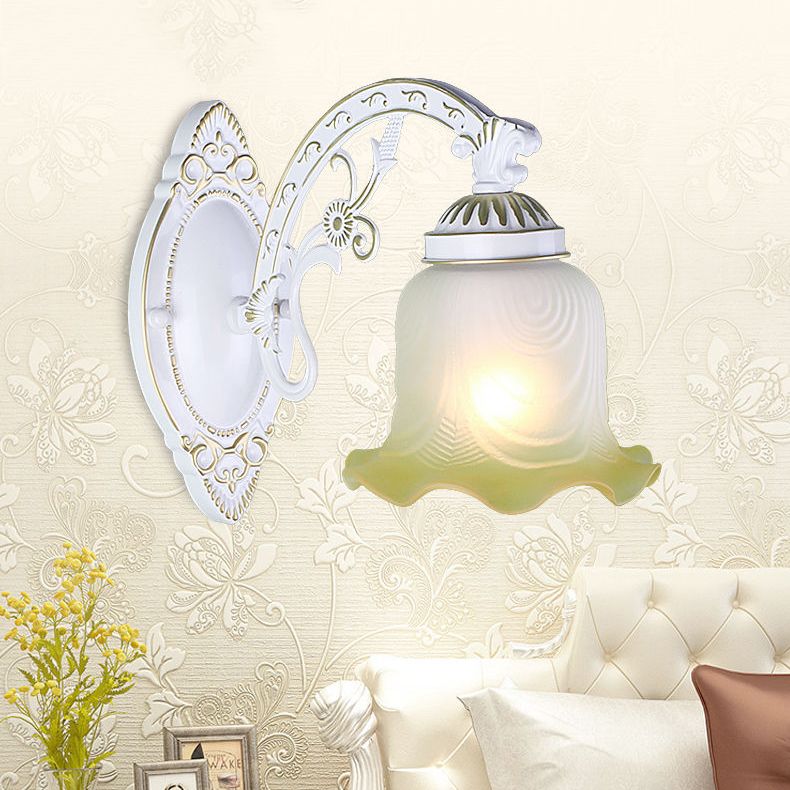 Simple Wall Sconce Modern Living Room Glass Shade Wall Mount Lamp Fixture