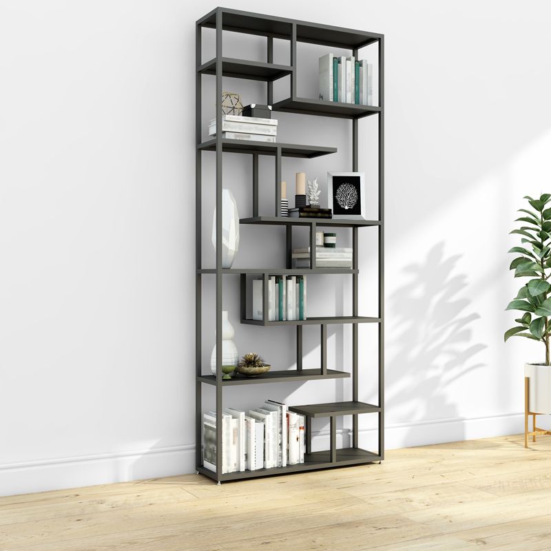 Industrial Metal Etagere Bookshelf Open Iron Bookshelf for Home Office