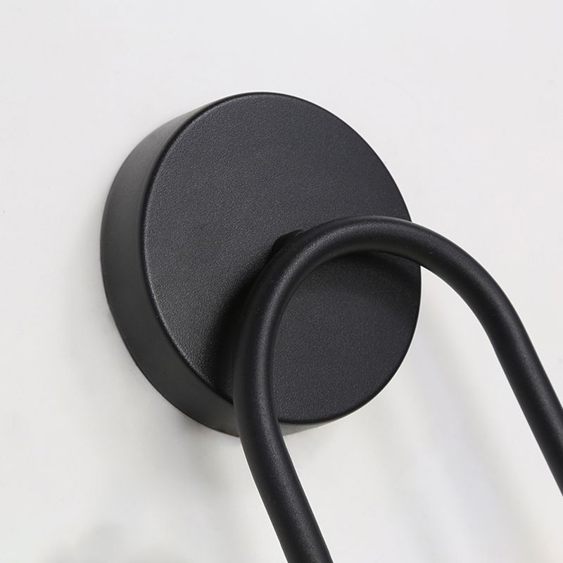 Moderni semplici luci a parete a led nere lampade a parete metallica per soggiorno