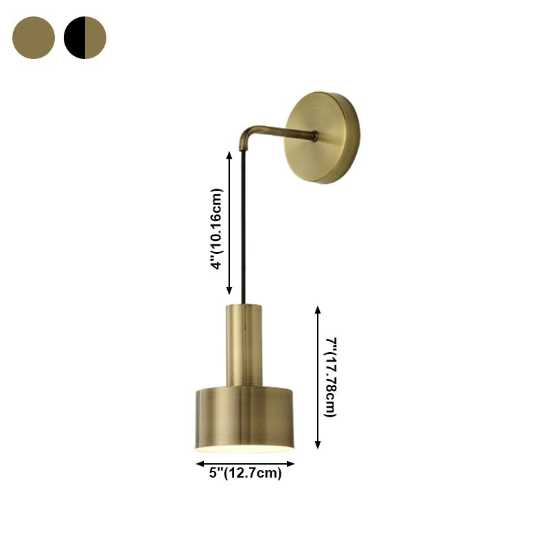 Moderner Stil Wandleuder Zylinderform 1 Lichtwandlicht mit Metall für Schlafzimmer