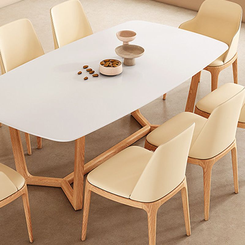 Simplicity Kitchen Dinner Table Rectangle 4 Legs Dining Table