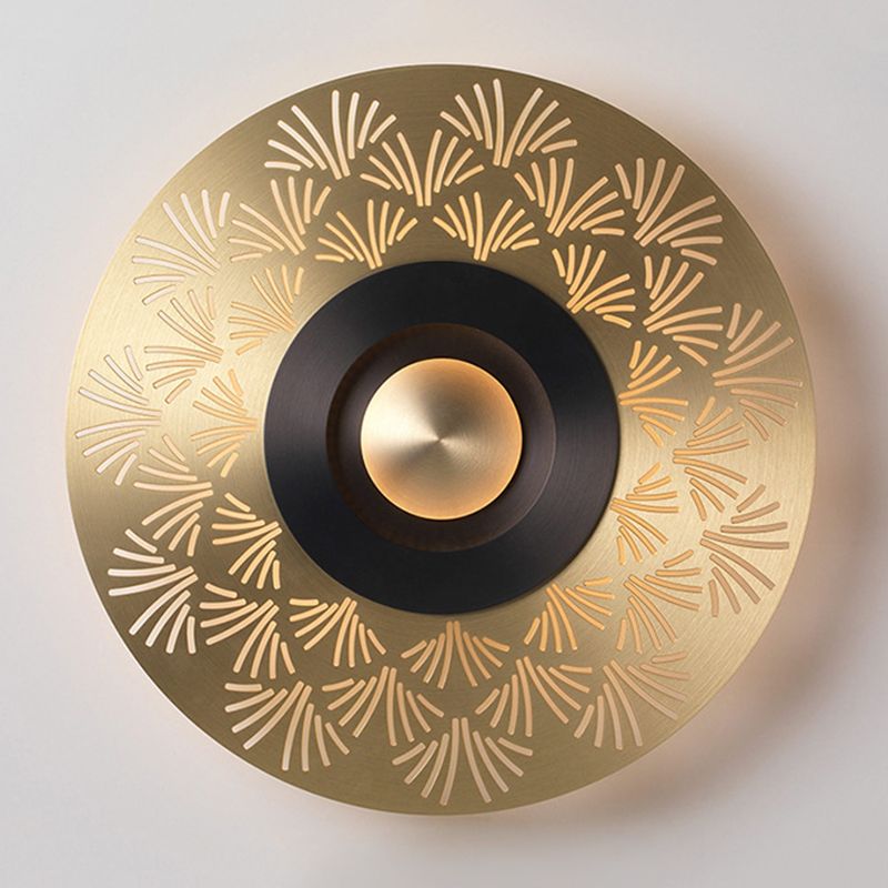 Luz de pared LED de aluminio en el aluminio en el moderno estilo de pared circular de hierro de lujo para espacios interiores