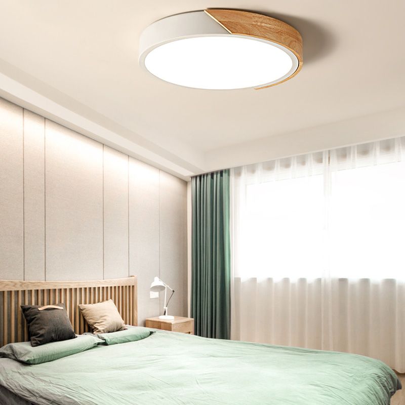 Modern Macaroon Style LED Ceiling Lamp Iron Geometric Ceiling Fixture for Bedroom