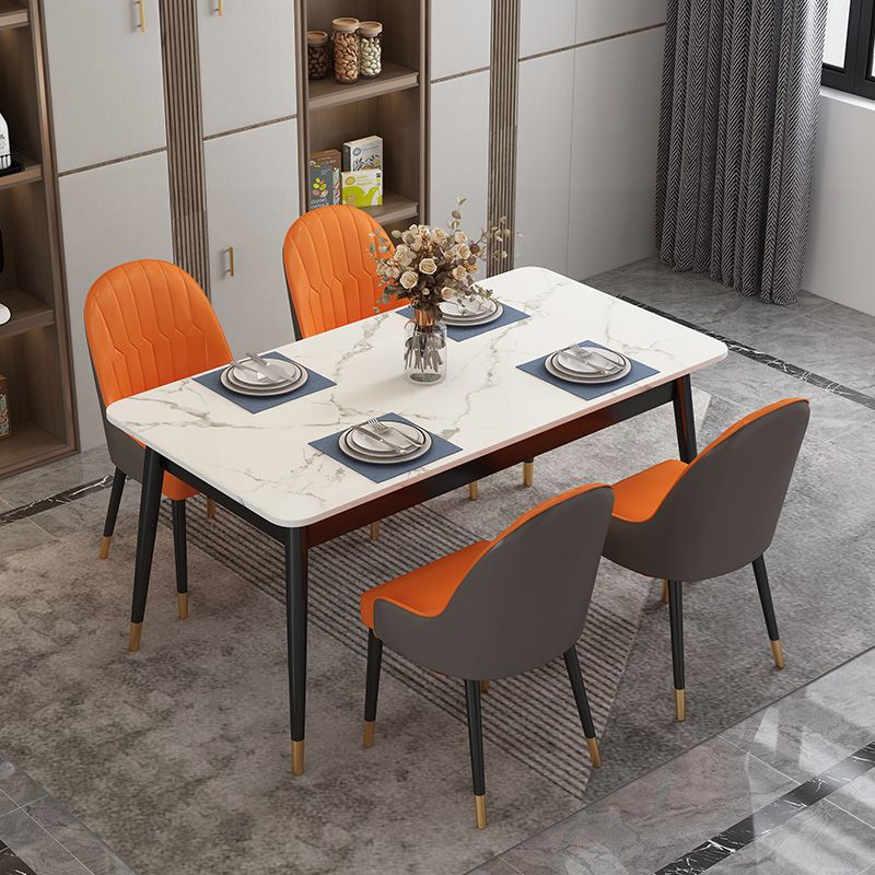 Modern Style Sintered Stone Dinette Set with Rectangle Table Dining Room Furniture for Dining Room