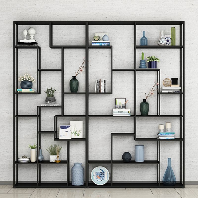 9.8" W Industrial Antique Finish Shelf Bookcase Etagere Metal Bookshelf