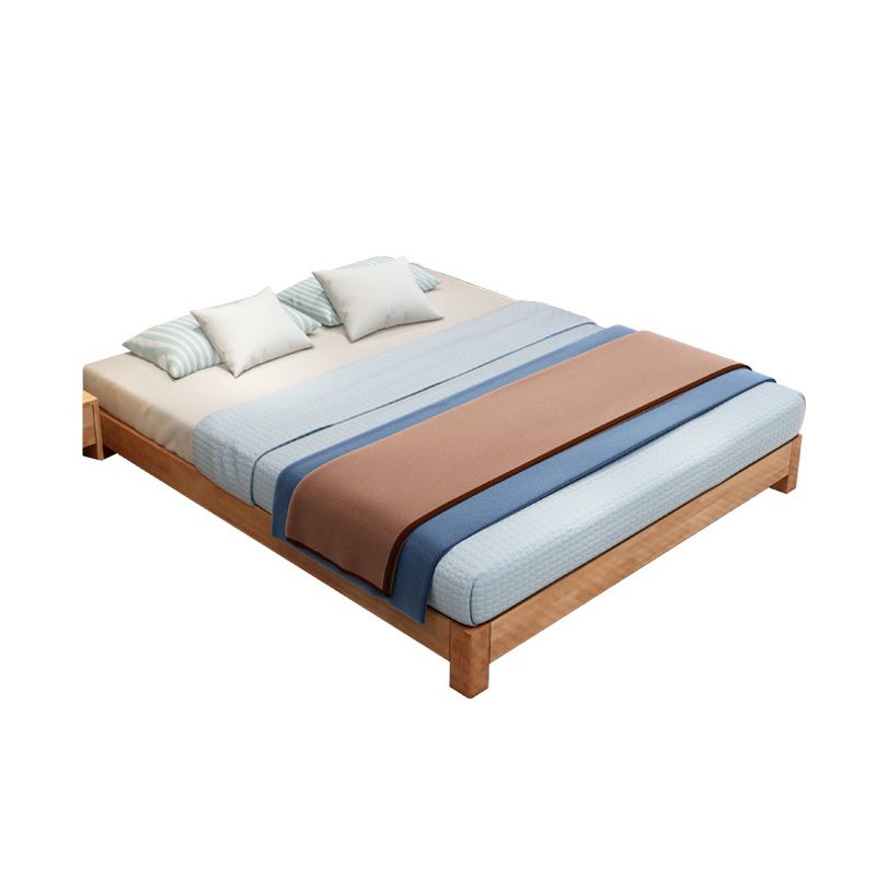 84.65 inch Wide Mid-century Bed Frame Solid Wood Platform Bed