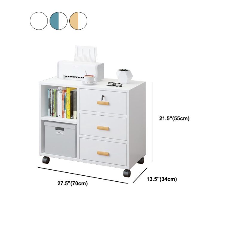 Wooden Accent Cabinet with Drawers Contemporary Side Cabinet