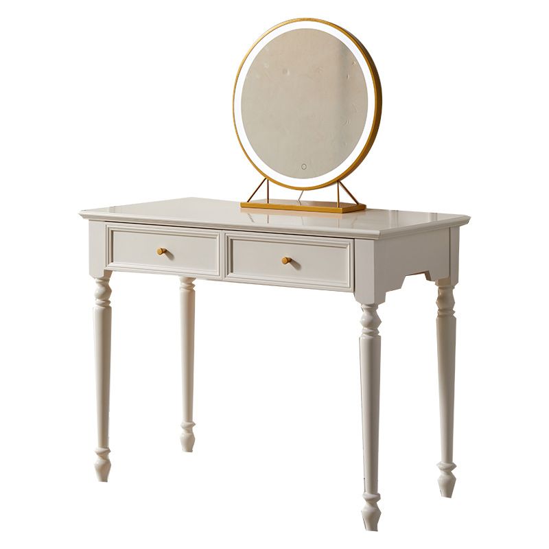 17.72" Wide Vanity Set with Drawers Solid Wood Make-up Vanity