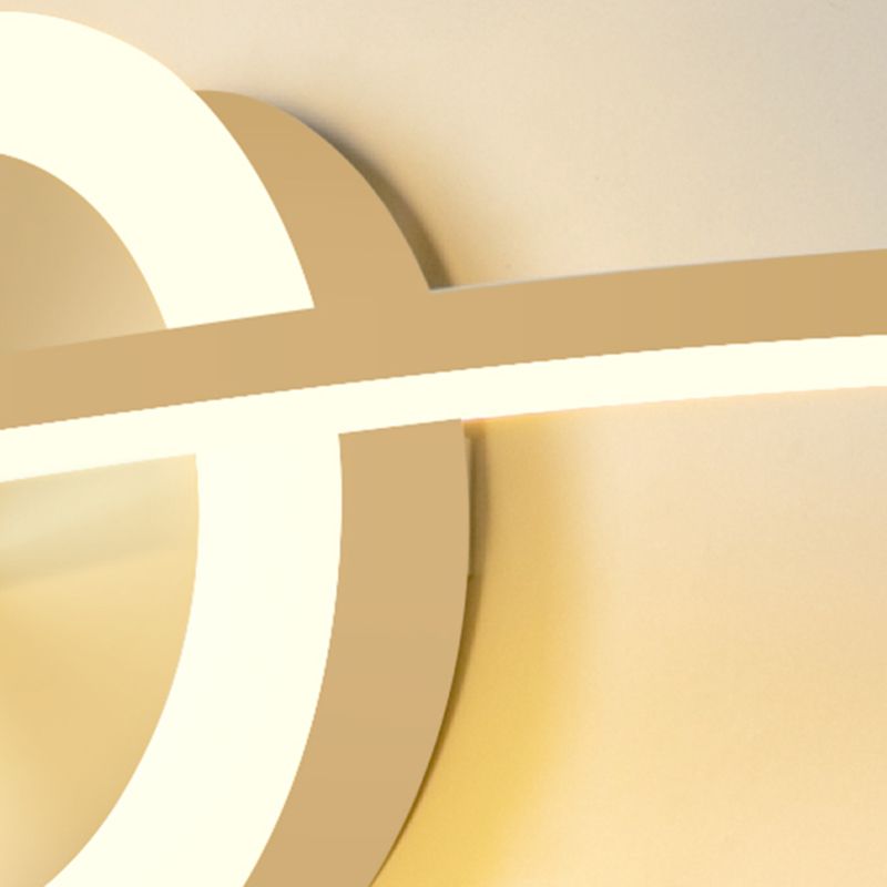 Linear Shape Wall Lighting Modern Style Metal 2 Light Sconce Light for Shower Room