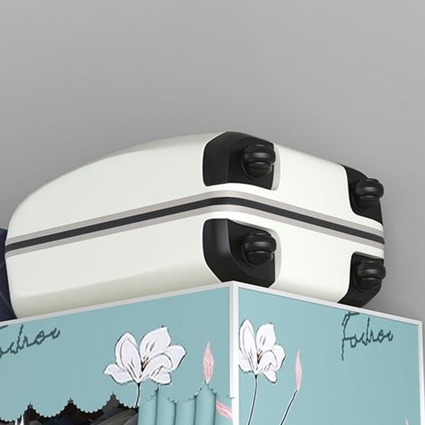 Contemporary Wardrobe Metal 1-Door Wardrobe Closet With Shelves