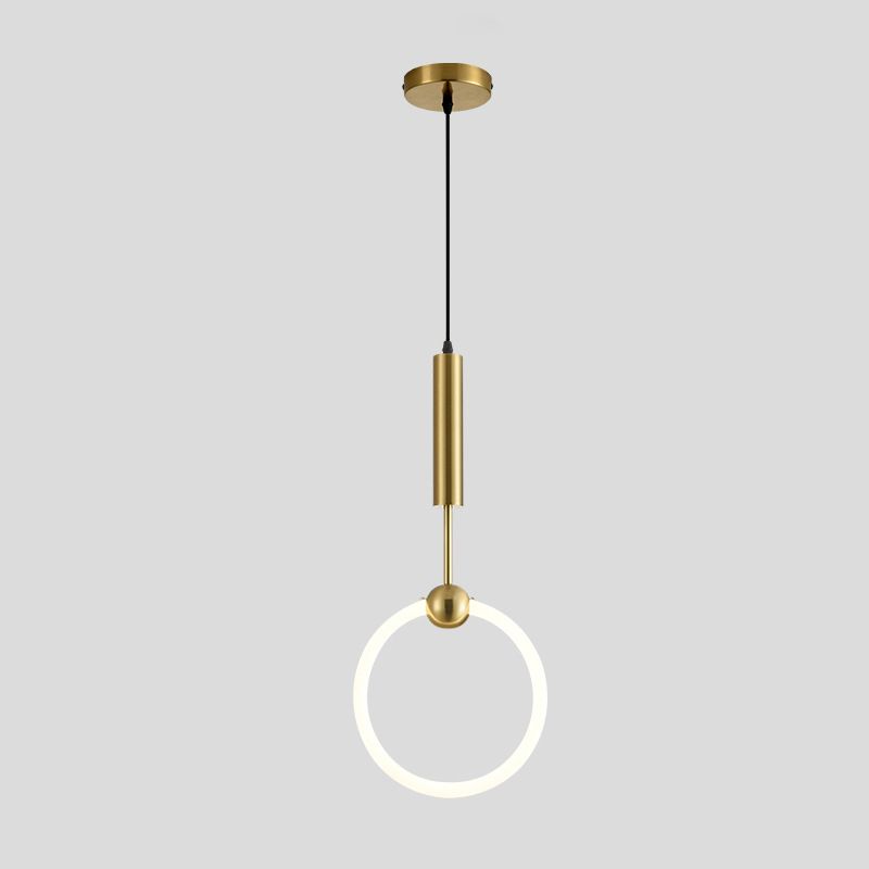 Gouden ronde vorm hanglamp moderne minimalistische ledhanglamp voor woonkamer
