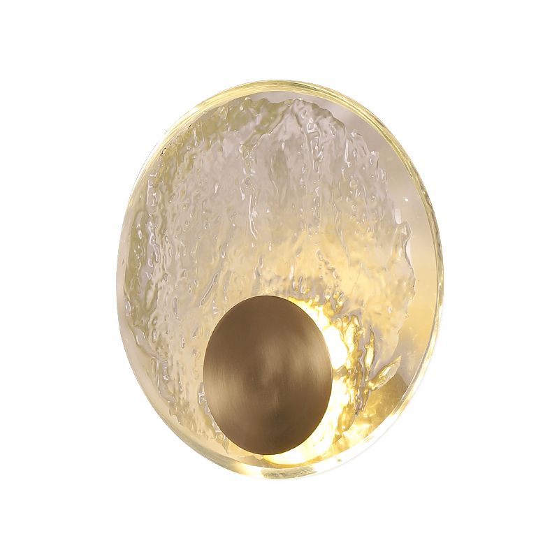 Crystal Ideas de iluminación de pared de 1 luces Round Clear Modern Style Lighting Lights Lights