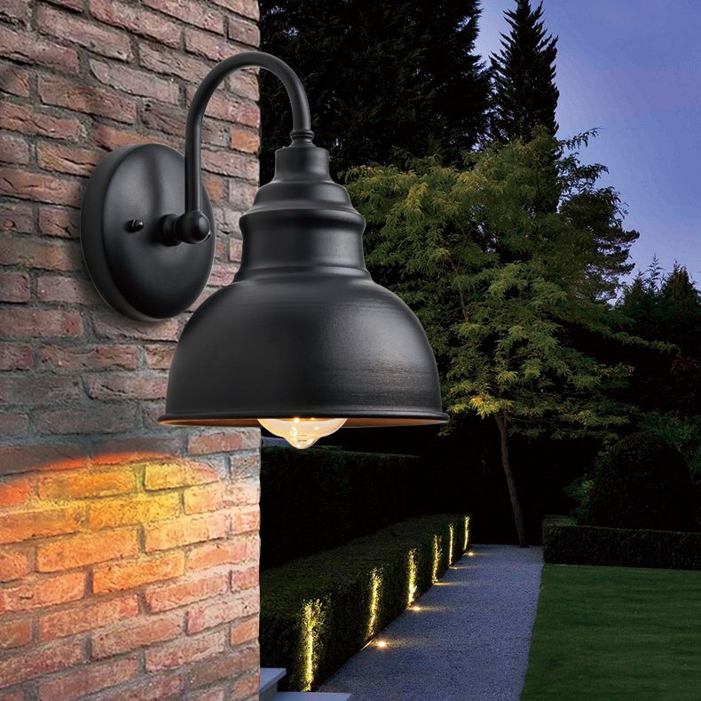 Dome Wall Mounted Lamps Vintage Industrial Metal Wall Sconces Lighting Fixtures for Courtyard