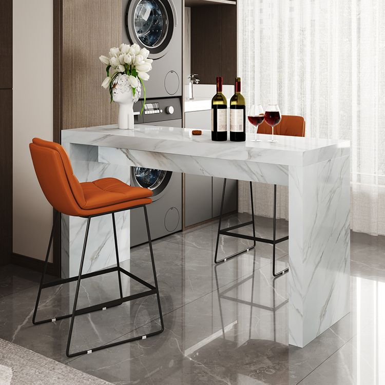 1/2/3 Pieces Pub Table Set Contemporary Rectangular Table and Stool Set