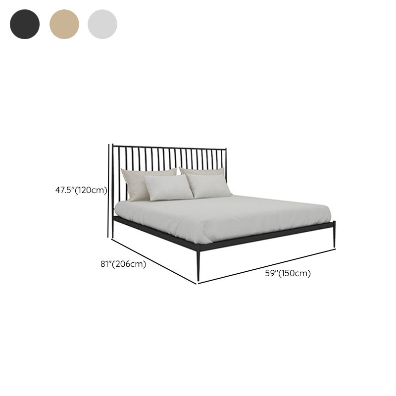 Metal Headboard Standard Bed Open-Frame Bed with Custom Legs