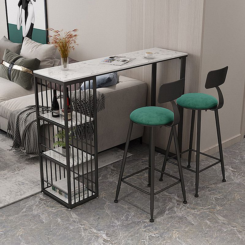 Stone Bar Table Traditional Luxury Rectangle Bar Table with Sled Base