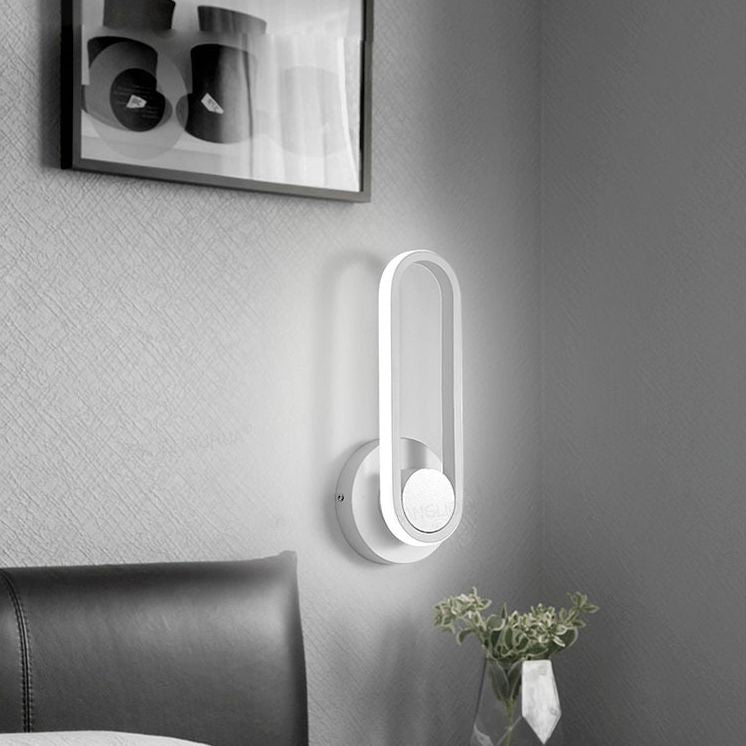 Oblong LED Rotatable Wall Lamp in Modern Creative Style Wrought Iron Wall Sconce with Silicone Shade