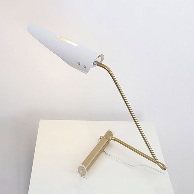 Lámpara de pie contemporánea 1 con sombra de metal lámpara de mesa en forma de pájaro negro/blanco para sala de estar