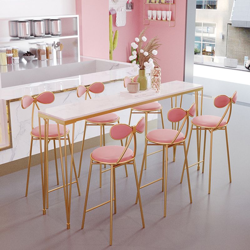 Metal Rectangular Table Modern Minimalist Milk Tea Shop Bar Table