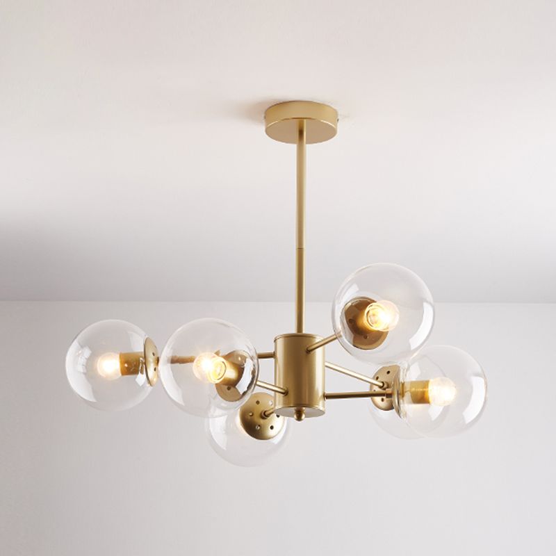 Contemporary Sphere Chandelier Lights Glass Chandelier Pendant Light for Living Room