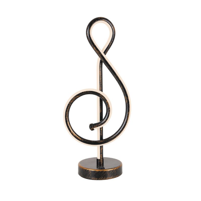 1 lampada da comodino lineare leggero lampade in metallo metallico contemporaneo in nero