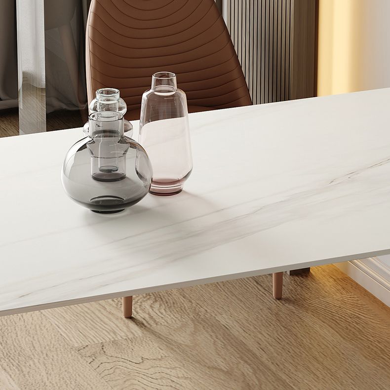 Sintered Stone Top Modern Table for Restaurant Dining Table with Double Pedestal Base