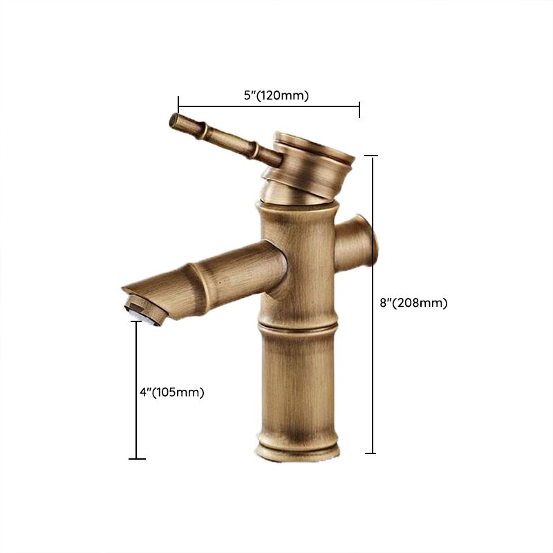 Brass Country Basin Faucet Single Hole Vanity Sink Faucet for Bathroom