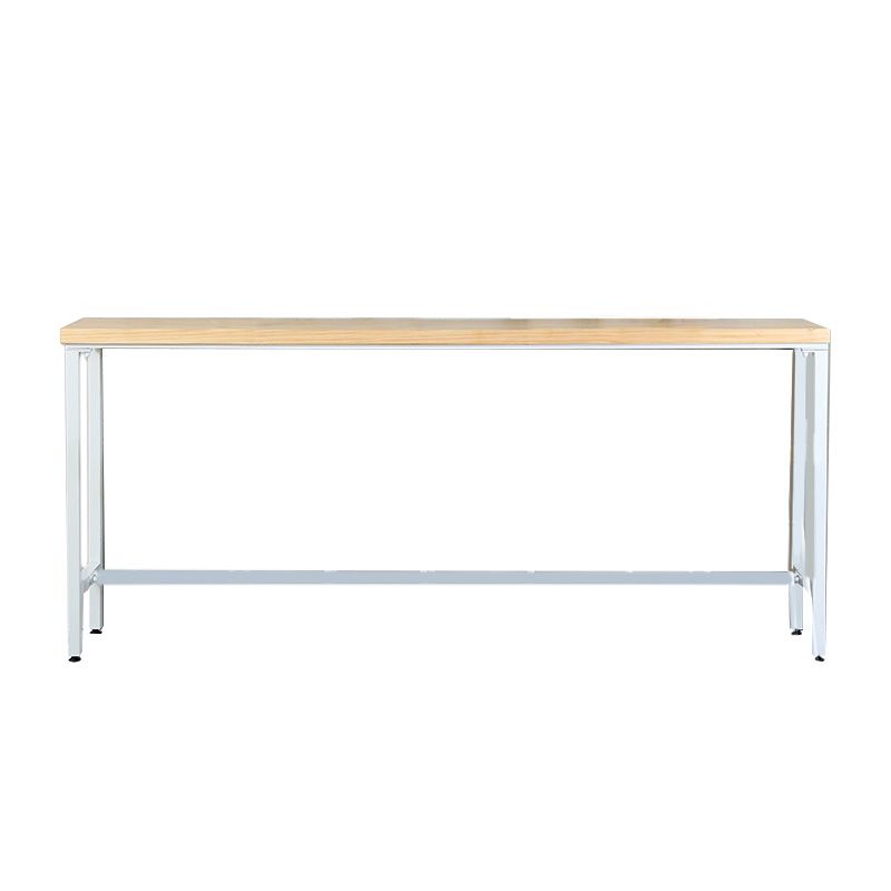 Modern Style Rectangle Bar Table Solid Wood Trestle Base Bar Dining Table